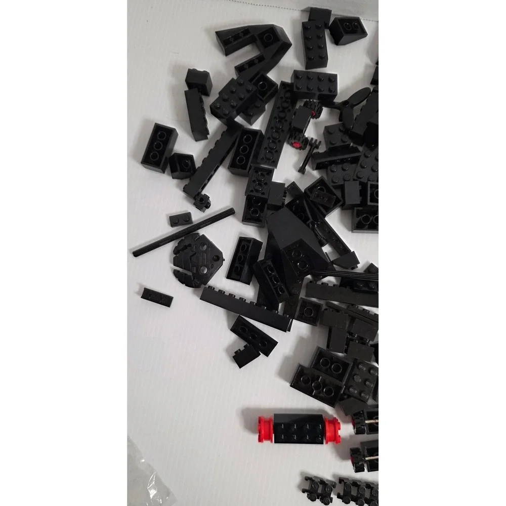 LEGO Black Bricks Lot Wheels Treads‎ Bridge Parts Mixed Bulk 0.75 lb